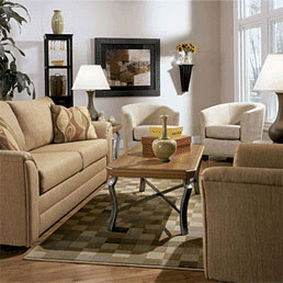 Paprika with Graphite Living Room